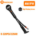 BUCKLOS 320PSI Portable Bike Pump – AV/FV MTB & Road Bicycle Hand Pump Nixie Black Pump