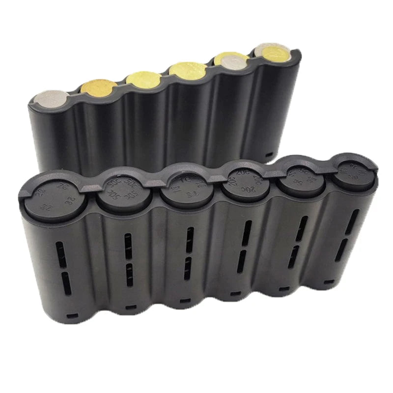 6-Slot Euro Coin Dispenser Holder with Spring – Portable Coin Dispenser Holder Nixie