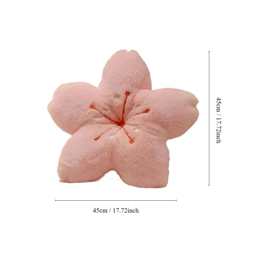 Kawaii Cherry Blossom Plush Pillow 45cm Pink Sakura Cushion Decorative Plush Pillow Nixie