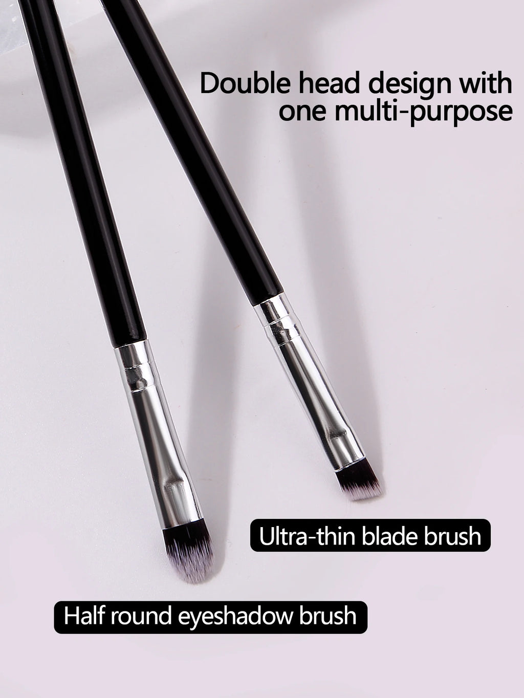 2pcs Double-Ended Eyeshadow & Eyebrow Makeup Brush Set Eye Makeup Brush Nixie