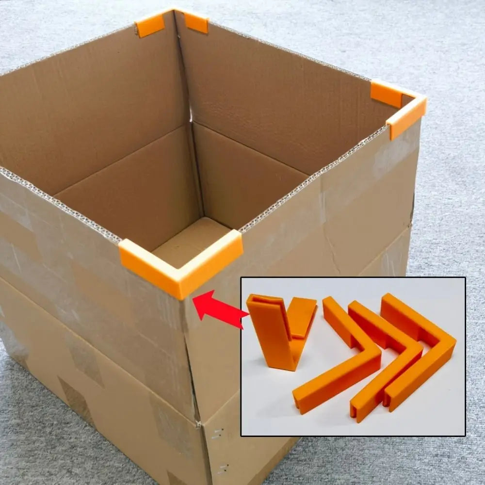 4Pcs L-Shaped Cardboard Corner Clips – Reusable Box Edge Clamps Corner Reinforcement Clips Nixie