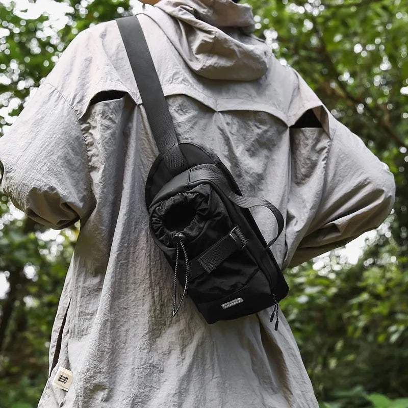 Japanese Workwear Nylon Crossbody Chest Bag – Men's Shoulder Bag Crossbody Chest Bag Nixie