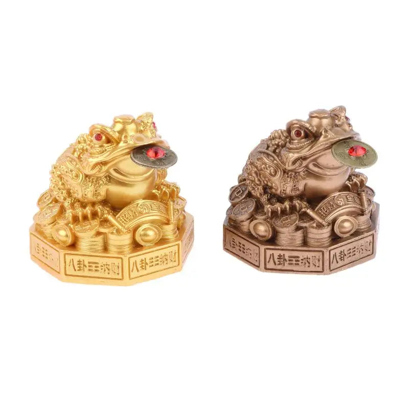 Feng Shui Money Frog Statue – Three-Legged Toad Figurine Decorative Figurine Nixie