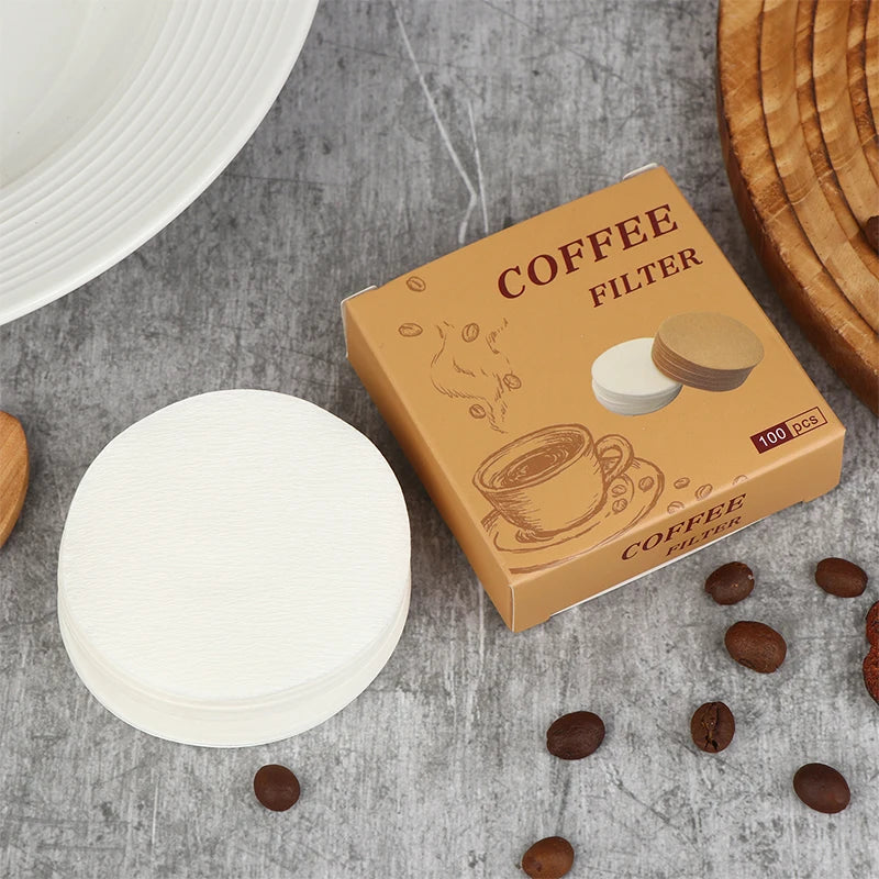 100Pcs Espresso Paper Filters 54-68MM Puck Screen Portafilter