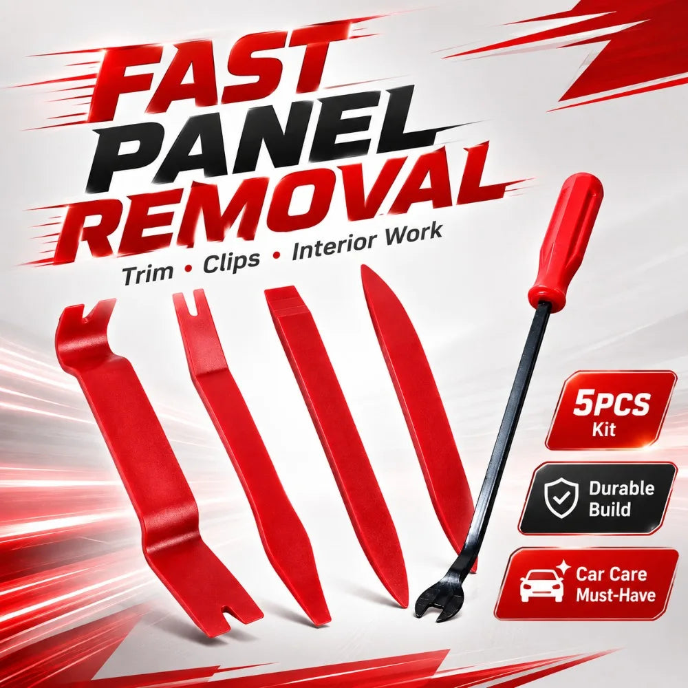 5PCS Car Panel Removal Tool Set – Anti-Scratch Pry Kit