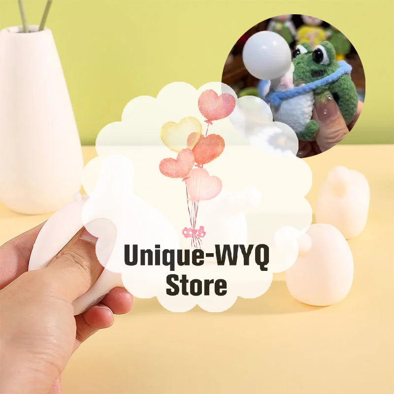 5Pcs DIY Blow Bubble Squeeze Fidget Toy – Sensory Pinch Balls Sensory Fidget Toy Nixie