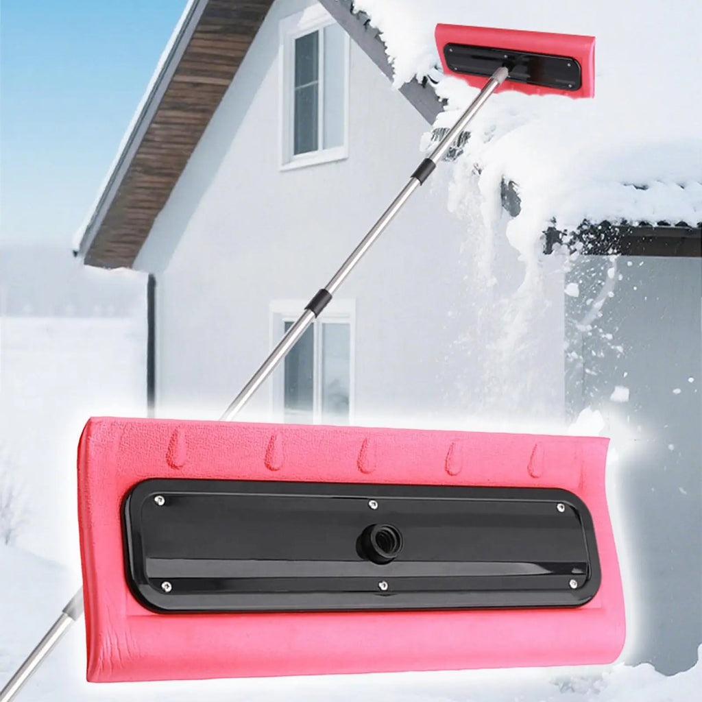 Snow Roof Rake Foam Broom Head – Safe Ground-Level Clearing Roof Snow Rake Nixie