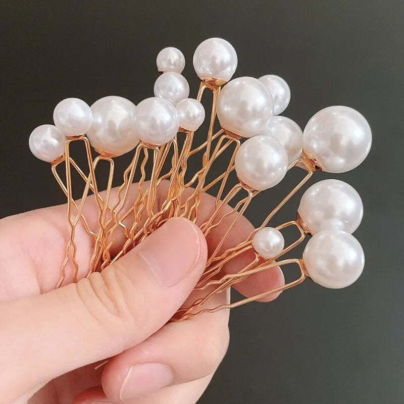 18pcs Gold Pearl Hairpins Set – Hanfu Ancient Costume Styling Hair Accessories Set Nixie