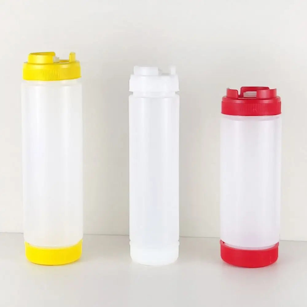 Double Head Squeeze Sauce Bottles 16oz 20oz 24oz | Food-Grade PP Condiment Squeeze Bottle Nixie