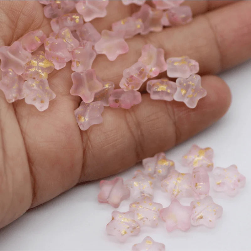 20pcs Frosted Star Pentagram 8mm Resin Beads for DIY Jewelry DIY Jewelry Beads Nixie