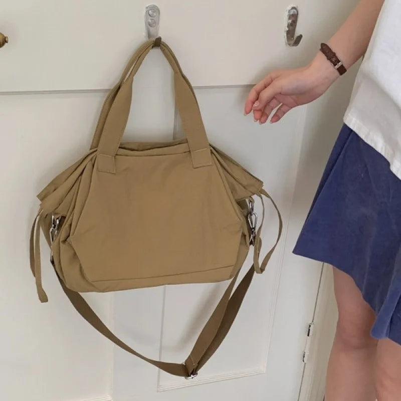 Japanese Minimalist Canvas Tote Bag – Large Crossbody Handbag Canvas Tote Bag Nixie