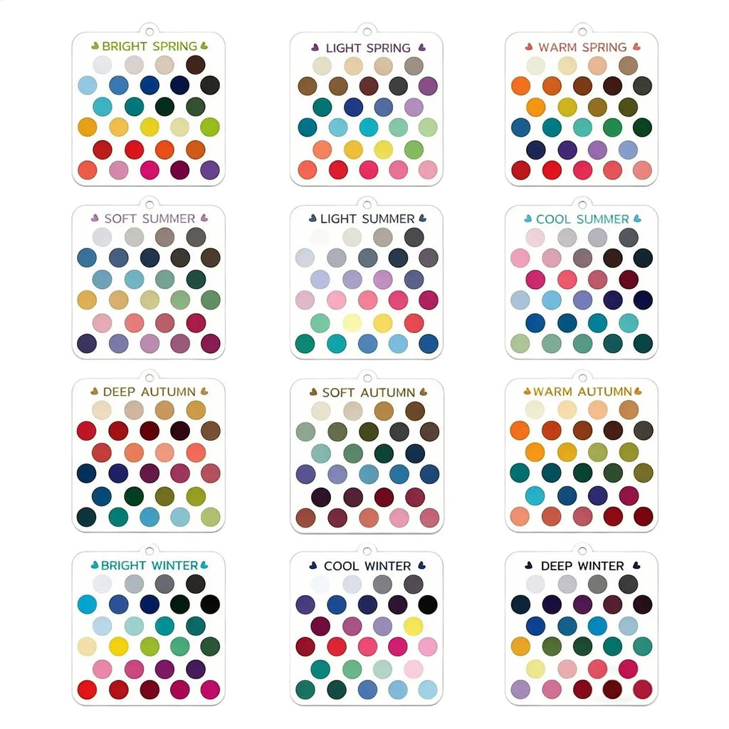 Season Color Palette Cards – 12pc Acrylic Color Analysis Kit Color Analysis Cards Nixie Default Title