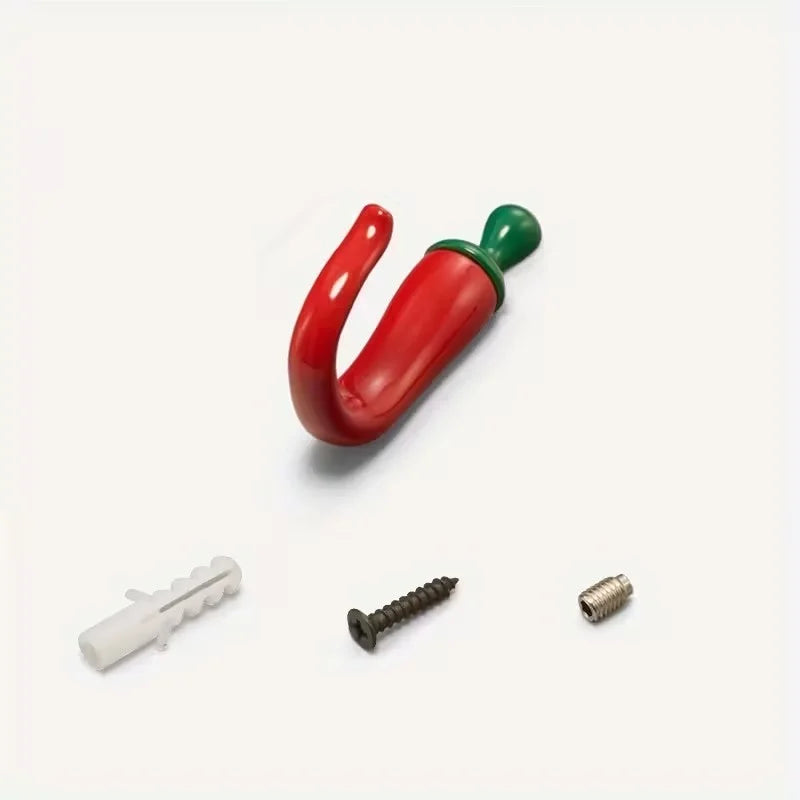 Pepper-Shaped Wall Hook – Zinc Alloy, Decorative & Durable Decorative Wall Hook Nixie