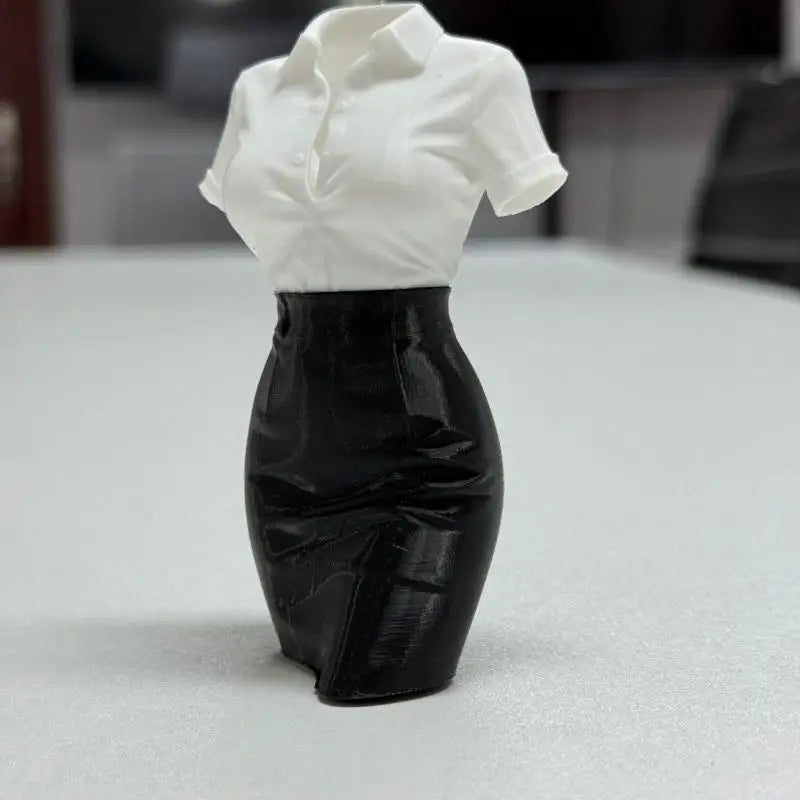 3D Printed Office Lady Half-Body Statue Desktop Ornament Desktop Figurine Nixie
