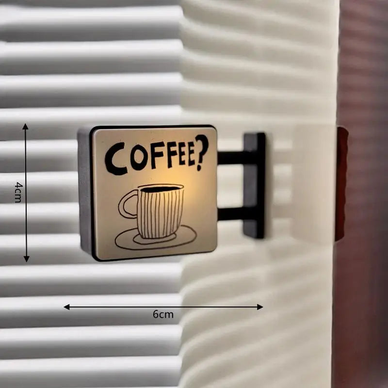 Mini Lightbox Fridge Magnet – Luminous Japanese Coffee Souvenir Decorative Fridge Magnet Nixie B