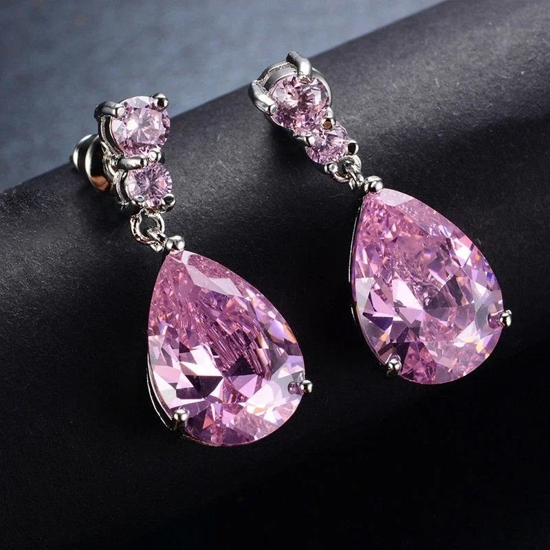 Korean Teardrop Crystal Stud Earrings – Women's Wedding Jewelry Crystal Stud Earrings Nixie