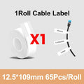 Marklife P15 Thermal Label Tape Roll – Waterproof Sticker Label Tape Refill Nixie 1Roll White Cable