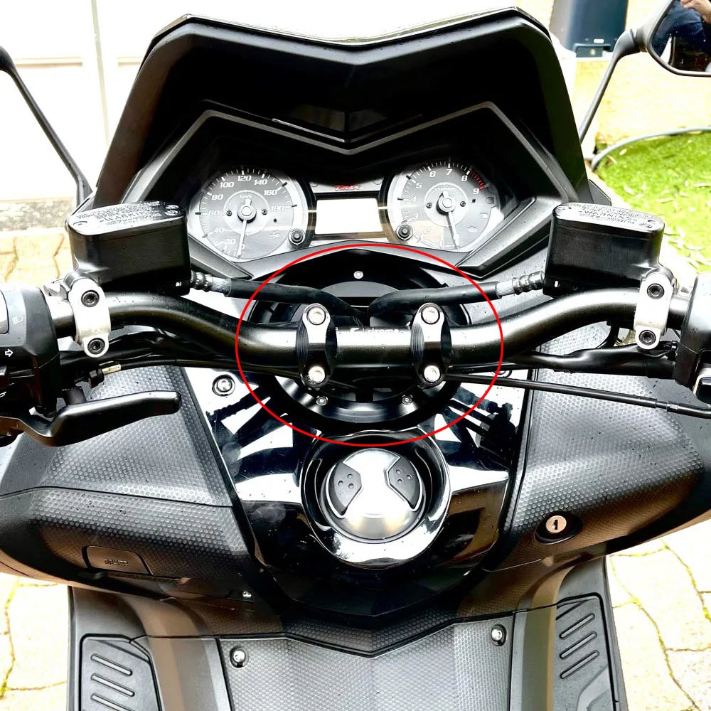 Yamaha TMAX 500/530 CNC Aluminum Handlebar Riser Kit | KEMITOUR Handlebar Riser Kit Nixie