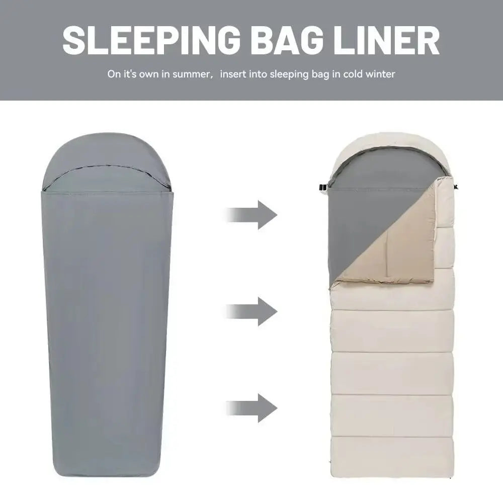 Ultralight Nylon Sleeping Bag Liner – Single Size Camping Sheet