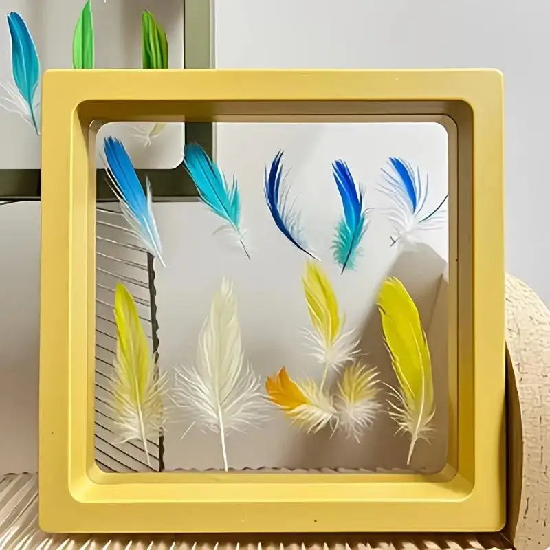 Transparent Pet Bird Feather Memorial Photo Frame Display Box Memorial Display Box Nixie