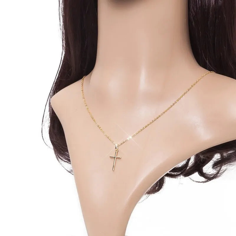 2pcs Unisex Alloy Pendant Necklace Set – Gold & Silver Gift