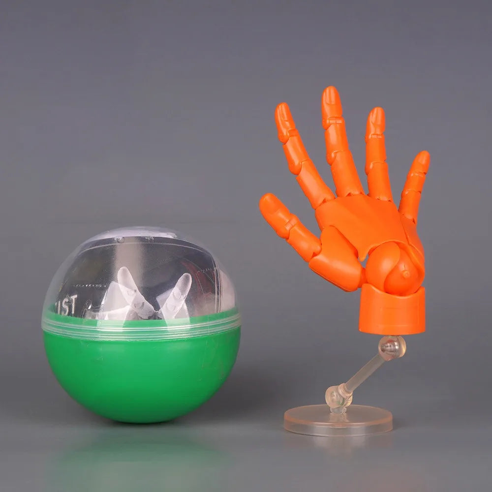 1:2 Scale Articulated Human Hand Model – Posable Fingers Articulated Hand Model Nixie Orange Right
