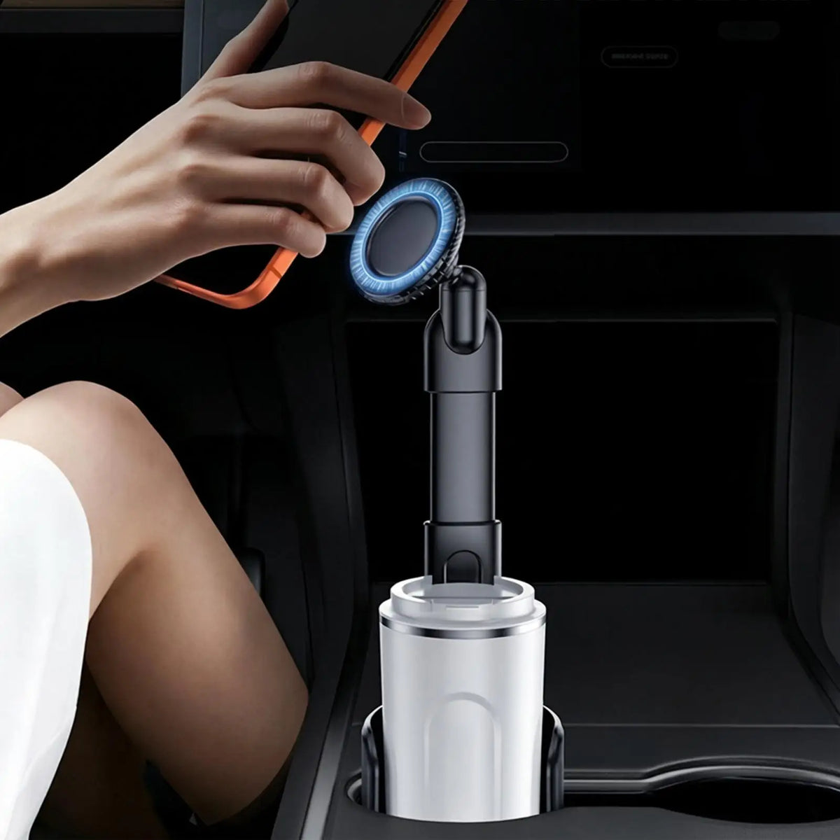 Universal Car Cup Holder Phone Mount – Magnetic 360° Telescopic