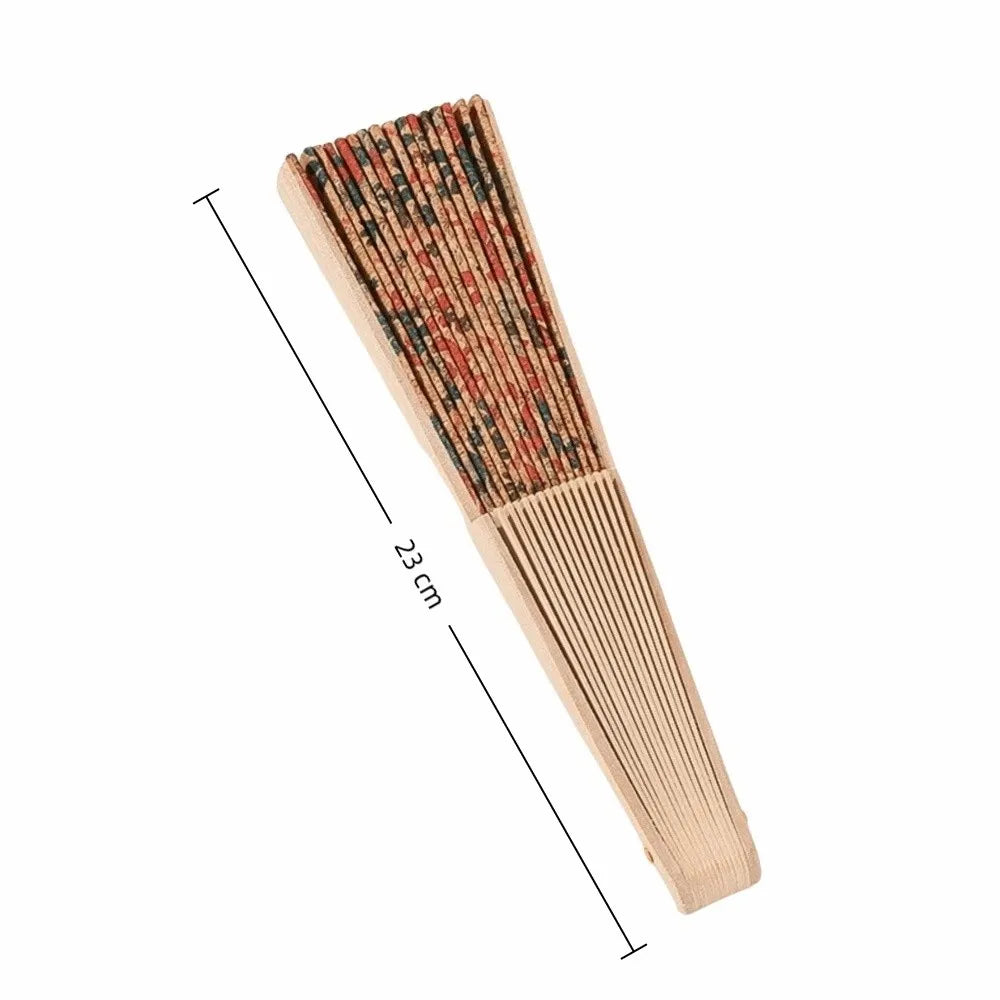 Vintage Bohemian Wooden Folding Fan – Hand Fan Home Décor Gift