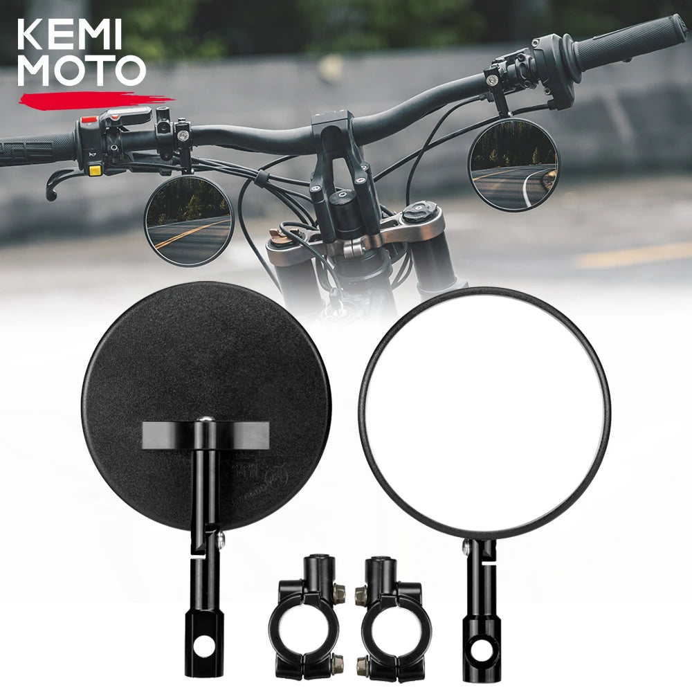Round CNC Aluminum Motorcycle Handlebar Mirrors 7/8'' Universal Motorcycle Handlebar Mirrors Nixie