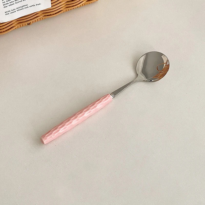 Stainless Steel Long Handle Spoon – Dessert, Coffee & Ice Cream Kitchen Spoon Nixie