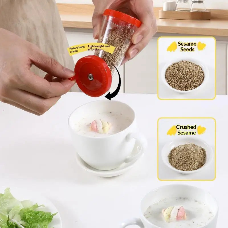 Manual Sesame Grinder Mill – Salt & Pepper Crusher Tool
