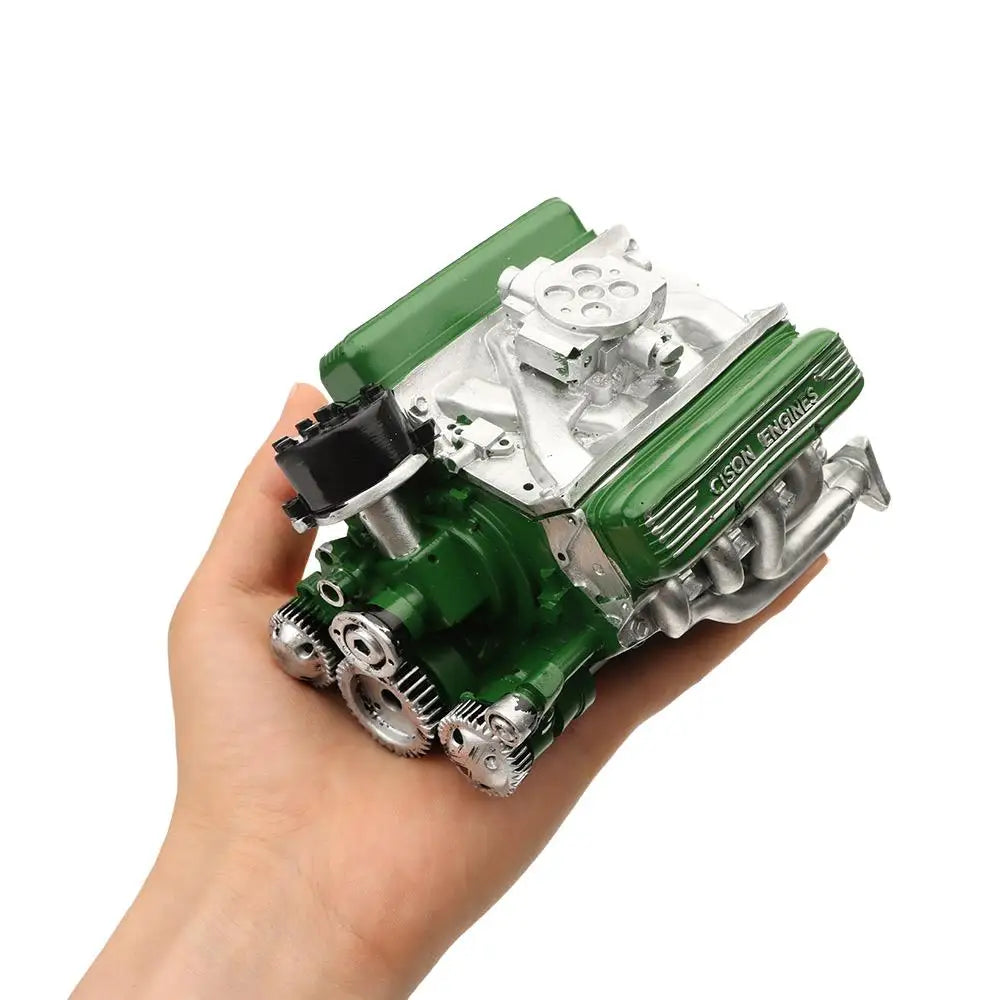 Resin V8 Car Engine Model – DIY Simulation Kit for Adults Engine Display Model Nixie