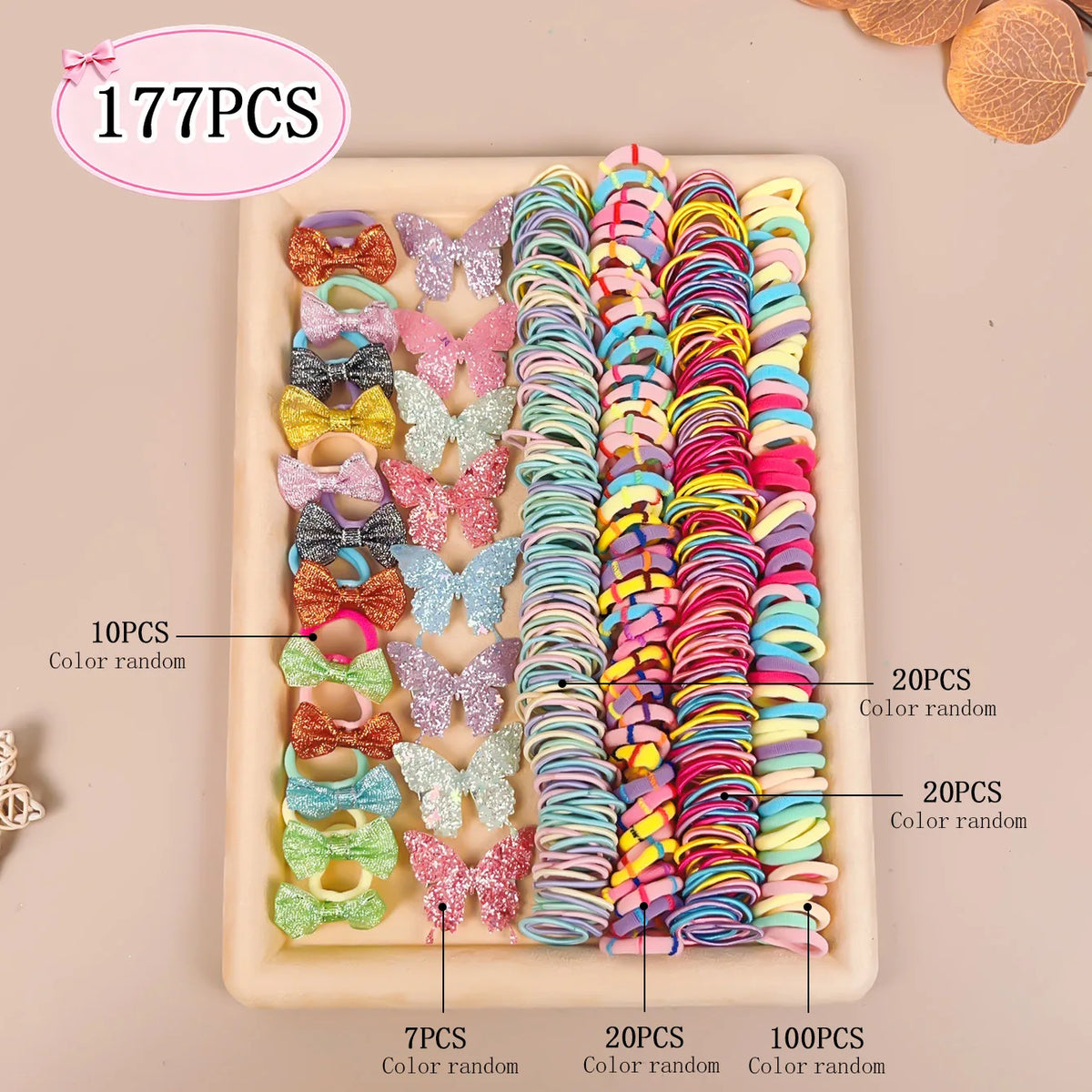 974pc Girls Sequin Butterfly & Star BB Hair Clips Set