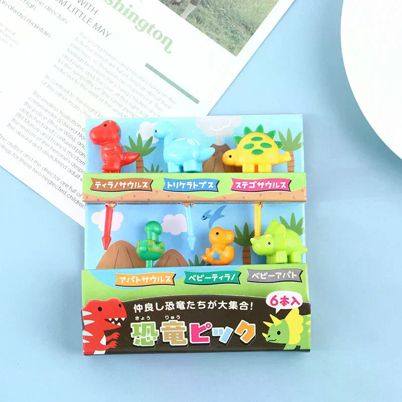 Kawaii Dinosaur Mini Food Picks for Bento Box & Party Mini Food Picks Nixie