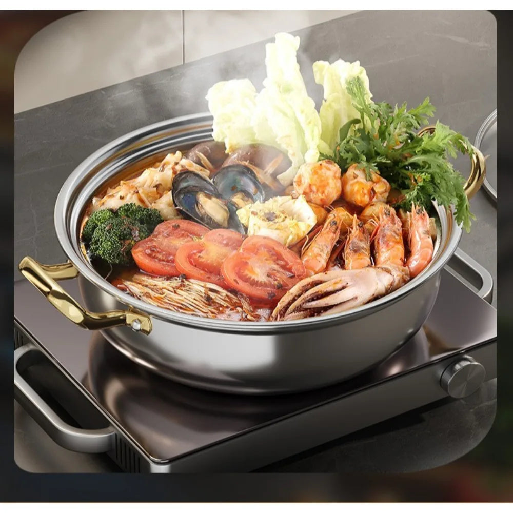 12" Stainless Steel Nonstick Deep Frying Pan & Wok with Lid Nonstick Frying Pan Nixie