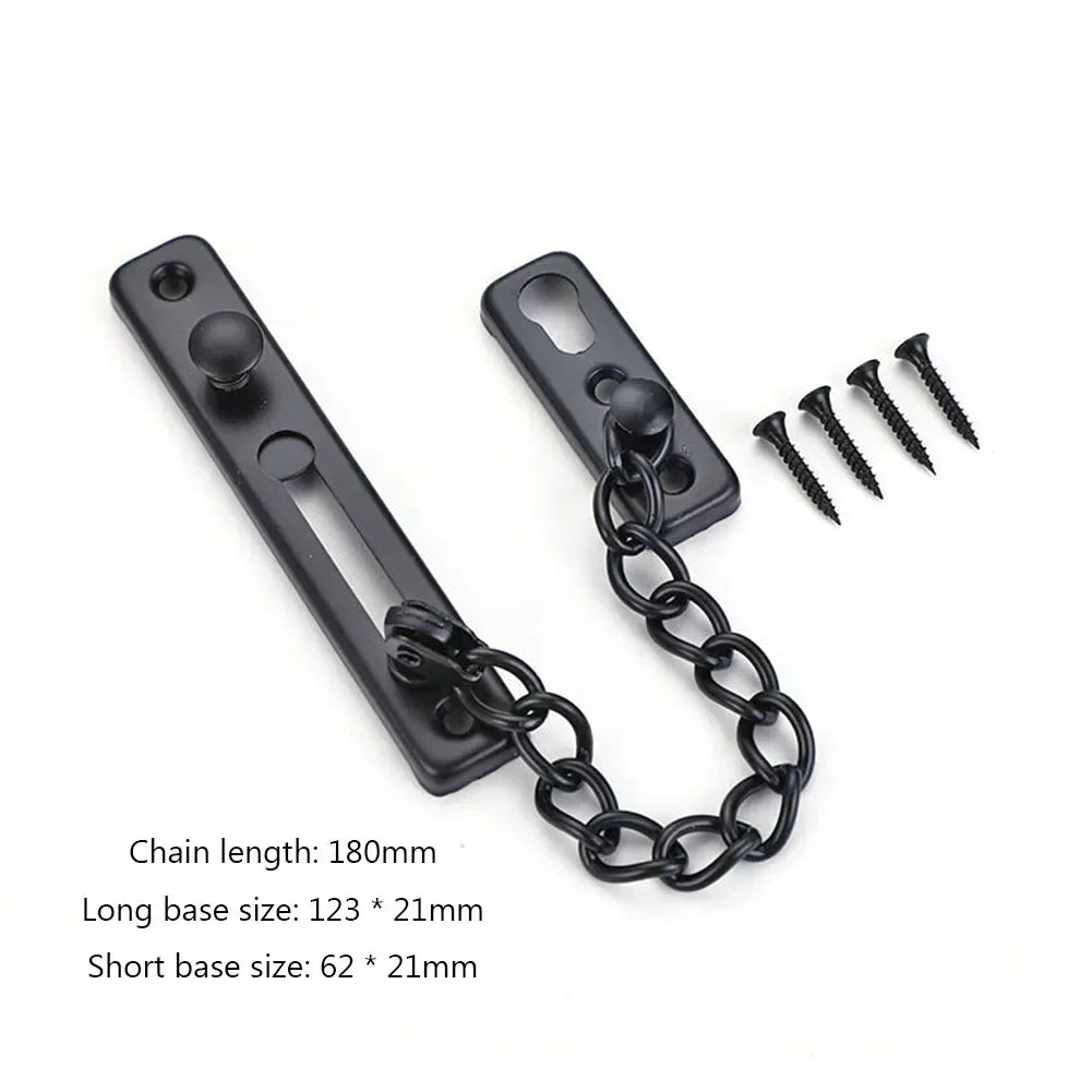 Door Chain Lock Security Bolt Latch – Home, Hotel & Child Safety Door Chain Lock Nixie Black