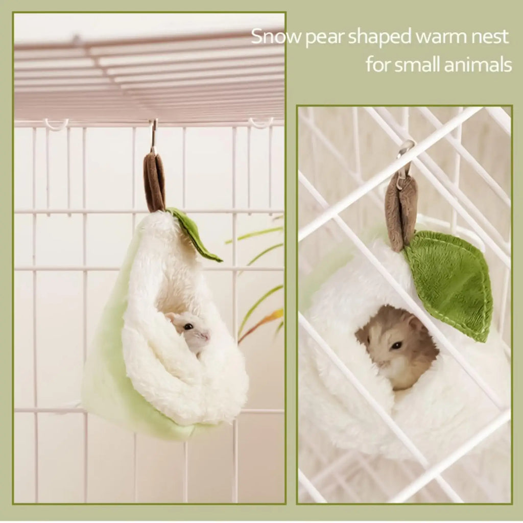 Pear-Shaped Hamster Hanging Bed | Small Pet Nest Cage Accessory