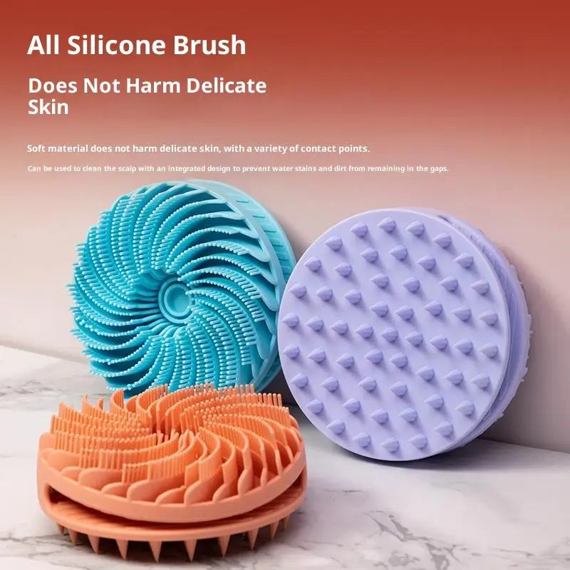 Dual-Sided Silicone Body Scrubber & Scalp Massage Bath Brush Bath Scrub Brush Nixie