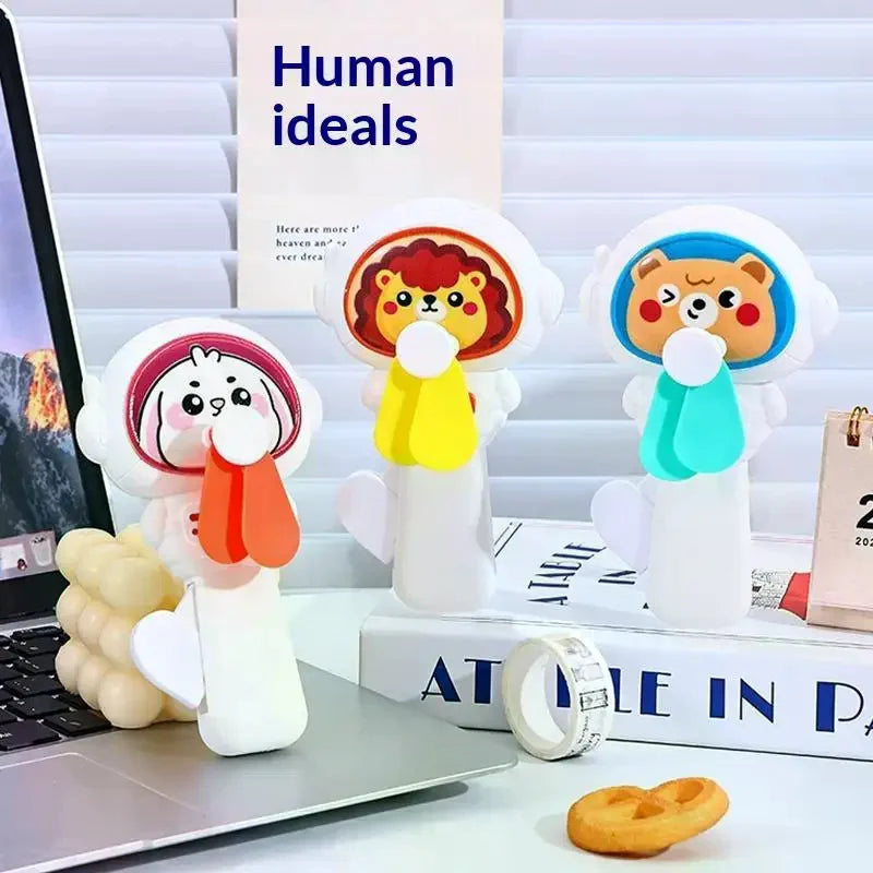 Cartoon Mini Hand Pressure Fan – Ice Cream Design for Kids & Adults Novelty Mini Fan Nixie