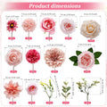Artificial Flowers Combo Box – Pink & Blue Faux Flowers for DIY Artificial Flower Set Nixie Style 1