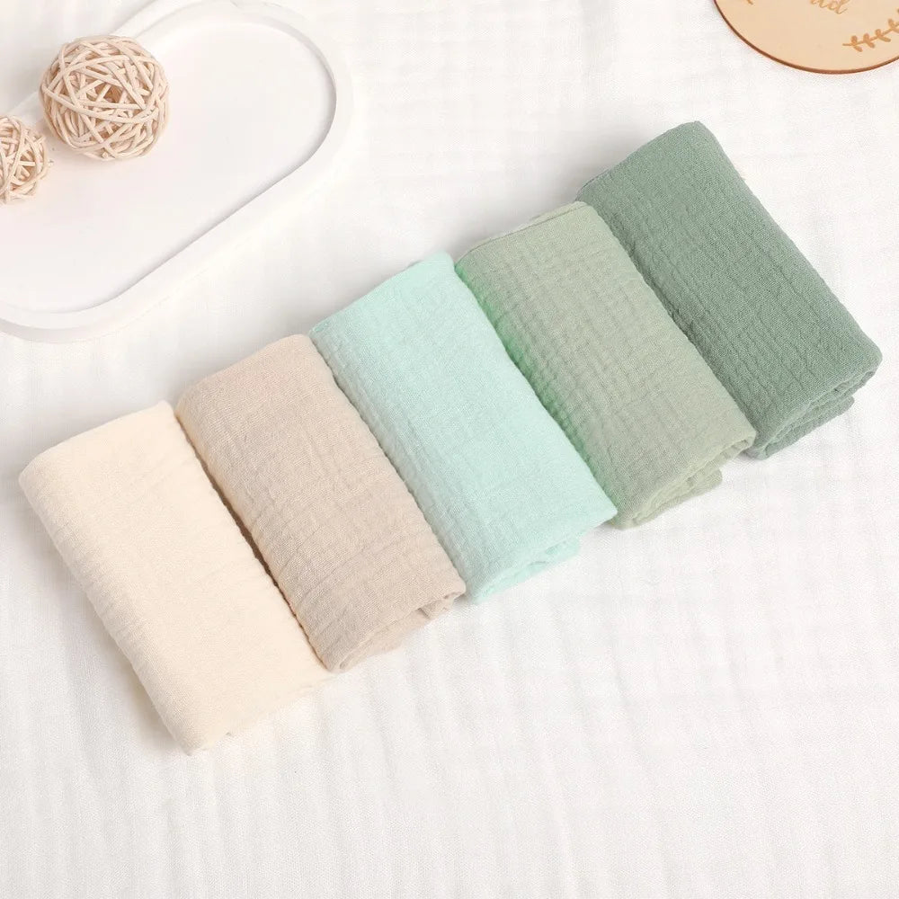 4-Layer Cotton Baby Washcloths – Soft Gauze Burp Cloths 3-5 Pack