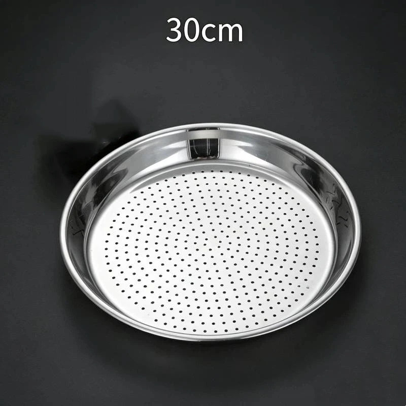 Stainless Steel Round Steamer Tray 30/32/34CM | Dumplings & Fish Steamer Tray Nixie A1