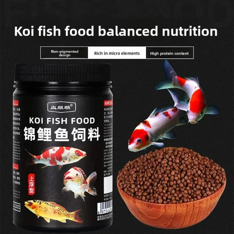 XUEQILIN Koi & Goldfish Floating Color-Enhancing Pellets 200g Pond Fish Food Nixie