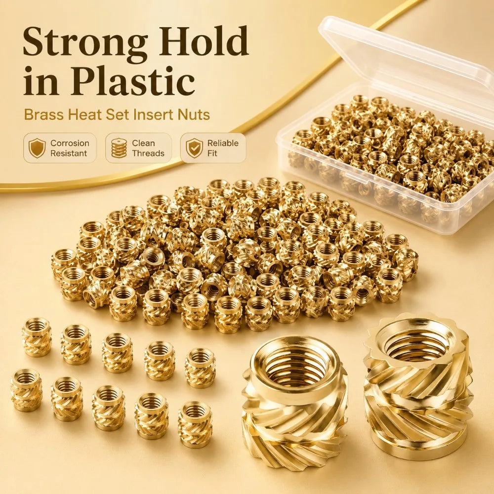 M3 Brass Heat Set Insert Nuts 5×4mm for 3D Printing & DIY Threaded Insert Nuts Nixie