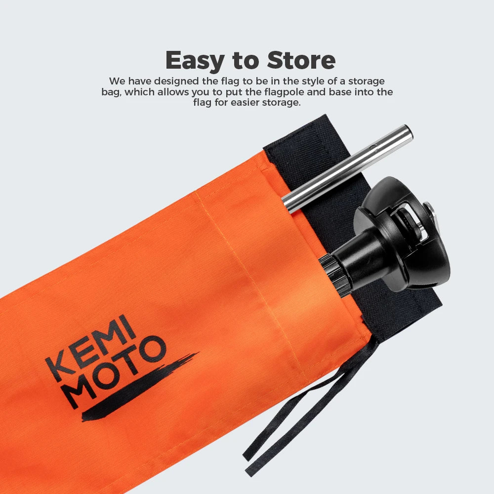 4ft Kayak Safety Flag with Pole & Track/Screw Mount | KEMITOUR Kayak Safety Flag Nixie