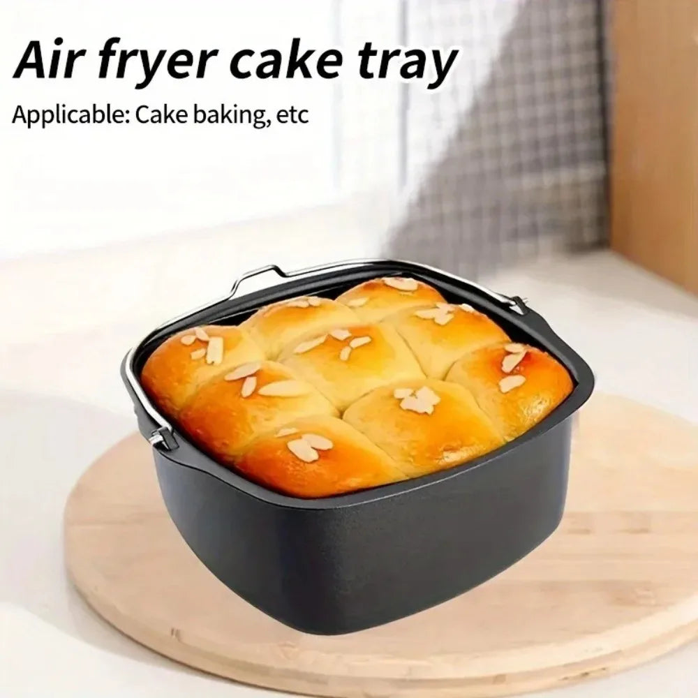 Nixie Nonstick Air Fryer Baking Pan – Pizza & Cake Mold Nonstick Baking Pan Nixie