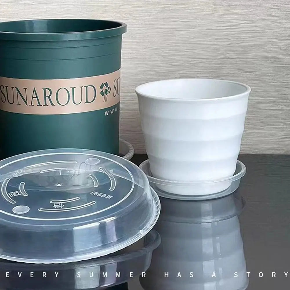 10 Pack Clear Round Plastic Flower Pot Drip Trays – 6 Sizes Plant Drip Trays Nixie
