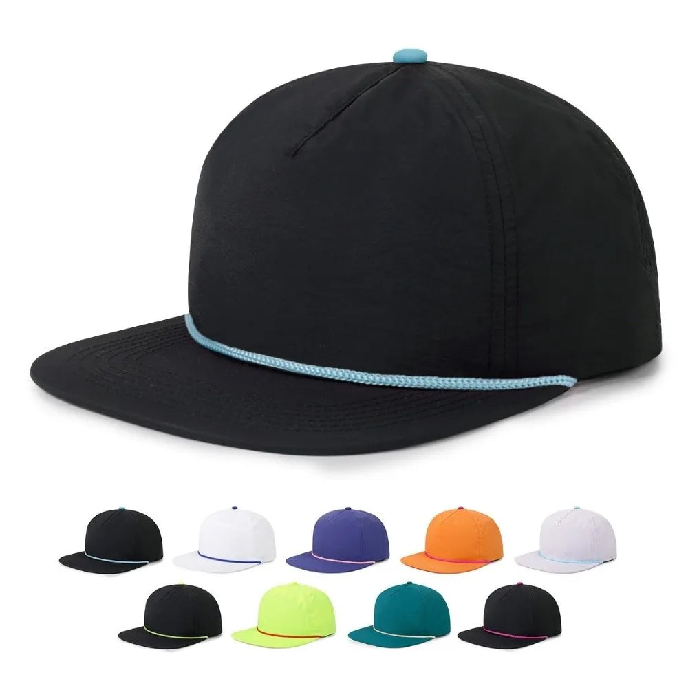 Flat Brim Baseball Cap Quick-Dry Adjustable Sun Visor Hat