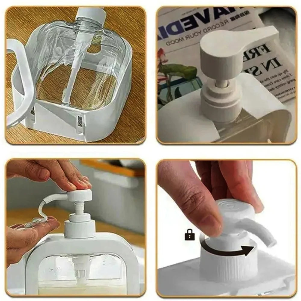 300/500mL Travel Press Pump Dispensing Bottle – Soap & Gel Press Pump Dispenser Nixie