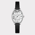 REBIRTH Women's Retro Leather Quartz Watch | Numberless Dial Women's Quartz Watch Nixie WHITE